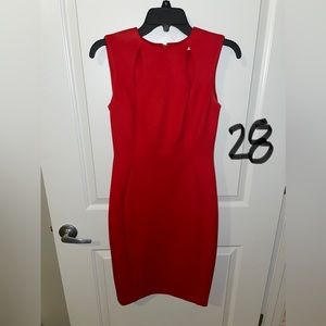 Calvin Klein - red double keyhole dress size 2